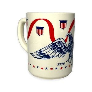 Vintage Berggren US‎ Bicentennial American Eagle Mug 1976 Cup USA Red White Blue
